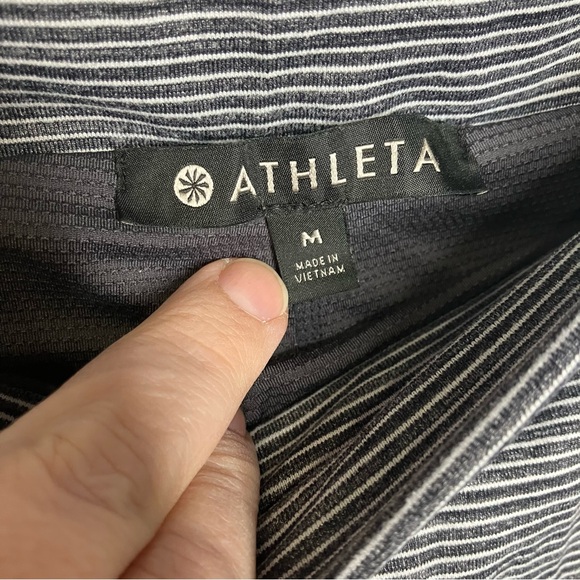 Athleta stripe Modern metro skort gray & white size medium - Picture 6 of 10